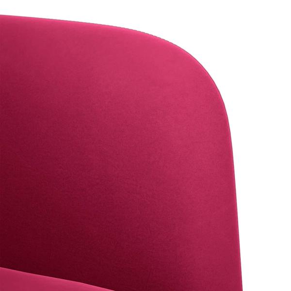 Zweisitzer-Sofa Weinrot 109 cm Samt