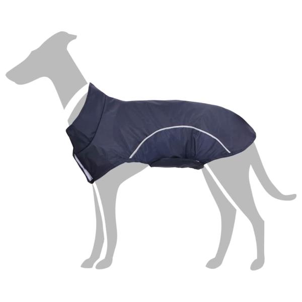ARDEBO.de - Hunde Regenmantel mit Reflexstreifen Polyester Marineblau M