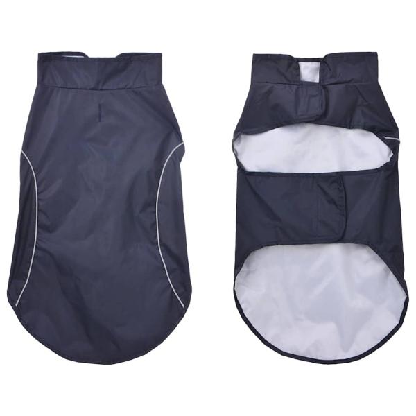 Hunde Regenmantel mit Reflexstreifen Polyester Marineblau XL
