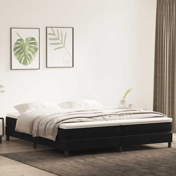 ARDEBO.de - Boxspringbett ohne Matratze Schwarz 200x210 cm Samt