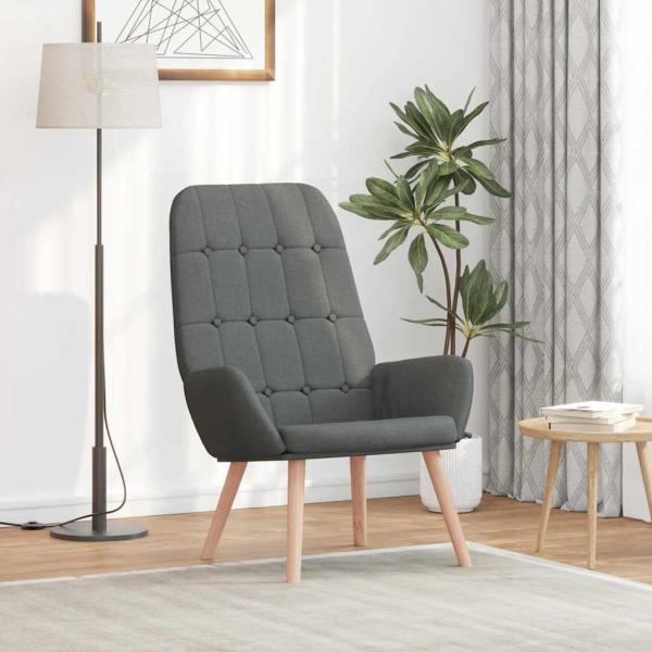 ARDEBO.de - Relaxsessel Dunkelgrau Stoff