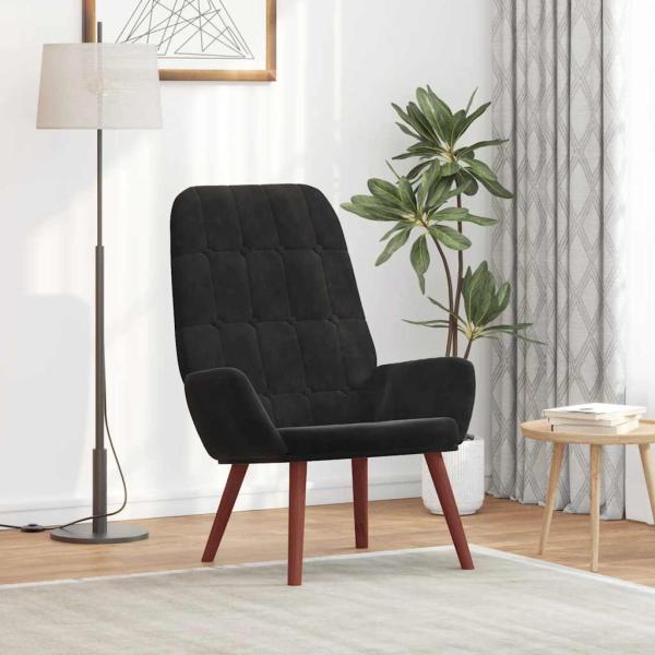 ARDEBO.de - Relaxsessel Schwarz Samt