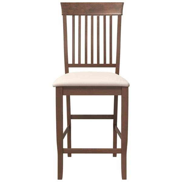 Barhocker mit Kissen 2 Stk. Braun Massivholz Gummibaum