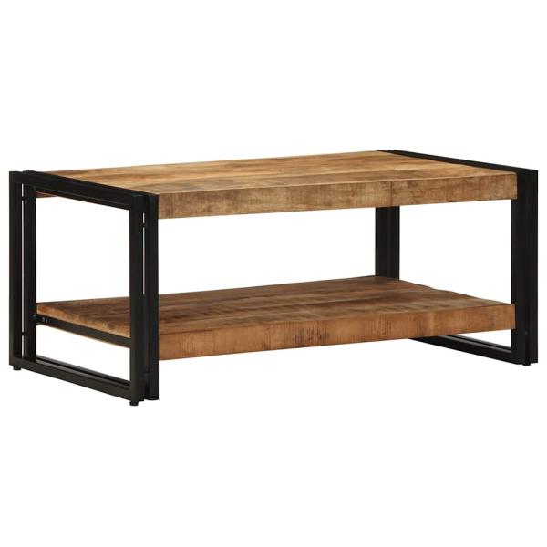ARDEBO.de - Couchtisch 90x50x38 cm Raues Massivholz Mango