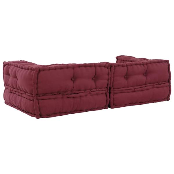 2-Sitzer-Modulsofa Kastanienbraun 140x70x36 cm Stoff