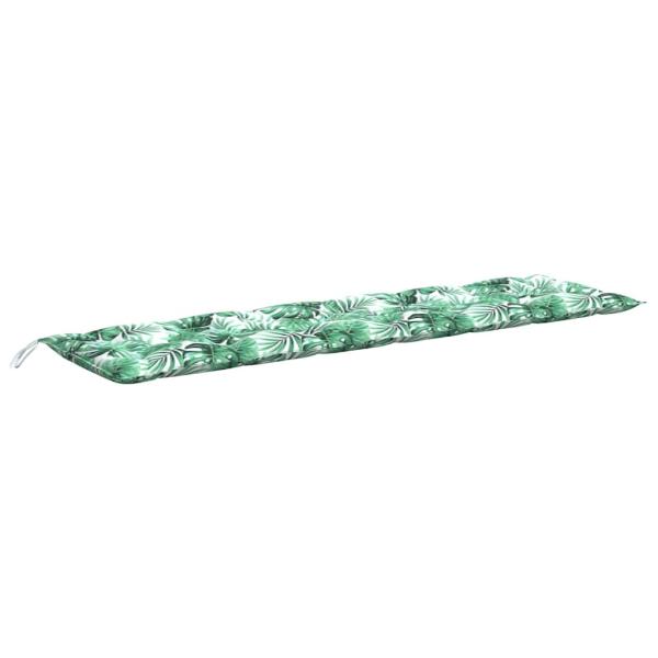 Gartenbank-Auflage Blattmuster 180x50x7 cm Oxford-Gewebe
