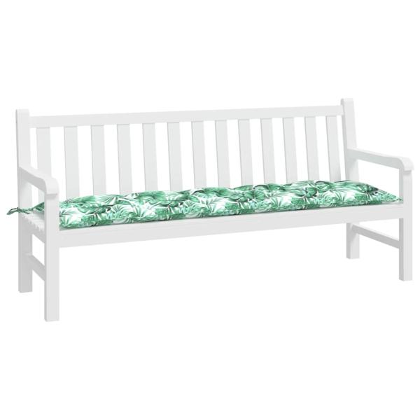 Gartenbank-Auflage Blattmuster 180x50x7 cm Oxford-Gewebe
