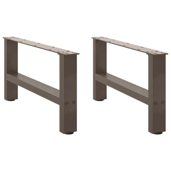 Couchtischbeine Naturstahl 2 Stk. 60x(30-31) cm Stahl