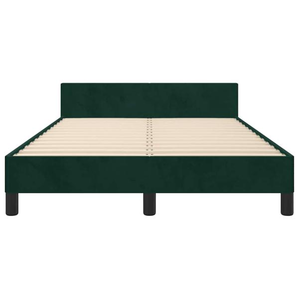 Bettgestell ohne Matratze Dunkelgrün 120x190 cm Samt
