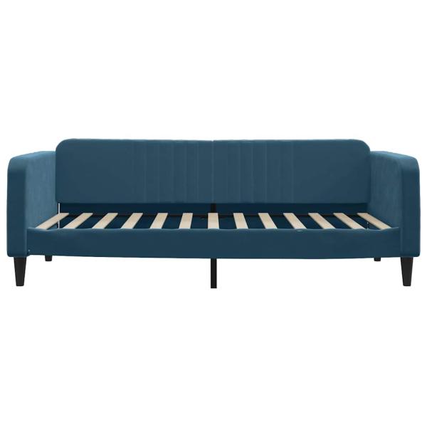 Tagesbett Ausziehbar Blau 100x200 cm Samt