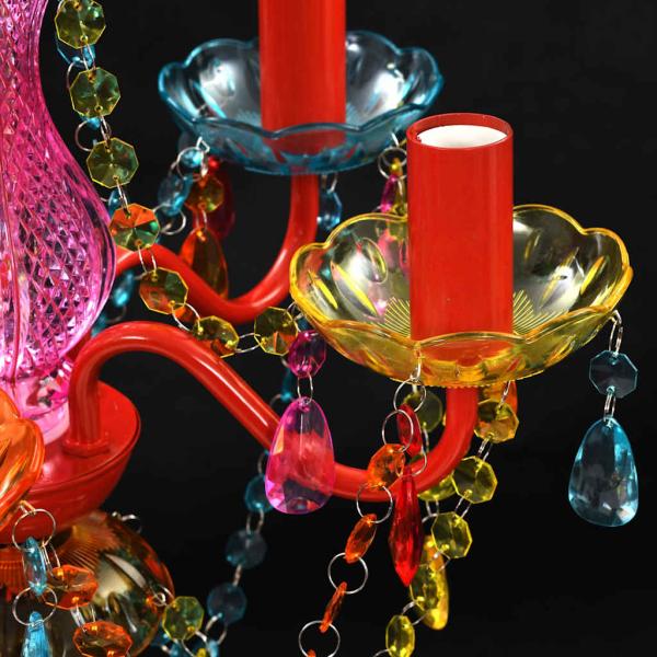 Kronleuchter 5 Glühbirnen Mehrfarbig