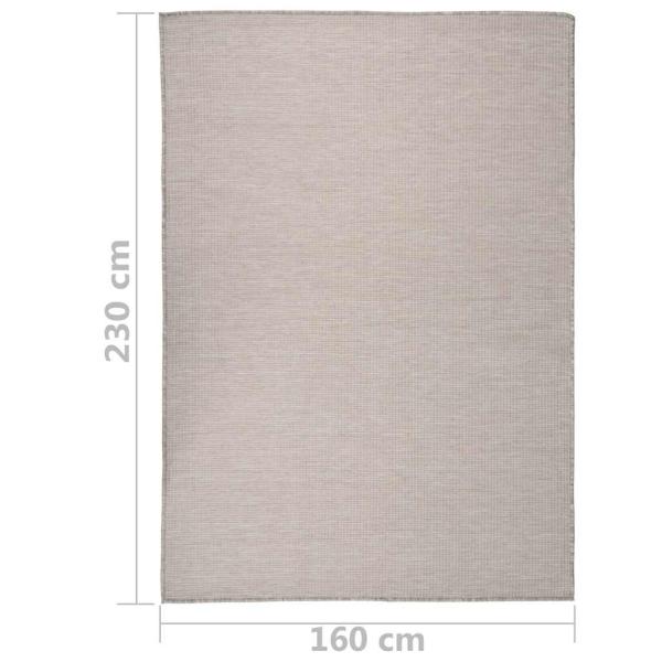 Outdoor-Teppich Flachgewebe 160x230 cm Hellgrau