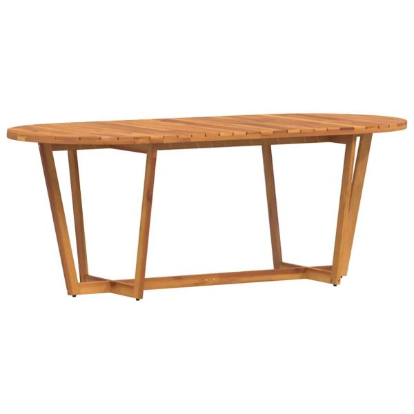 Garten-Esstisch Oval 200x90x75 cm Massivholz Akazie