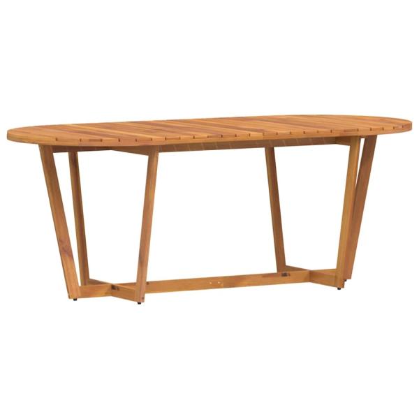 Garten-Esstisch Oval 200x90x75 cm Massivholz Akazie