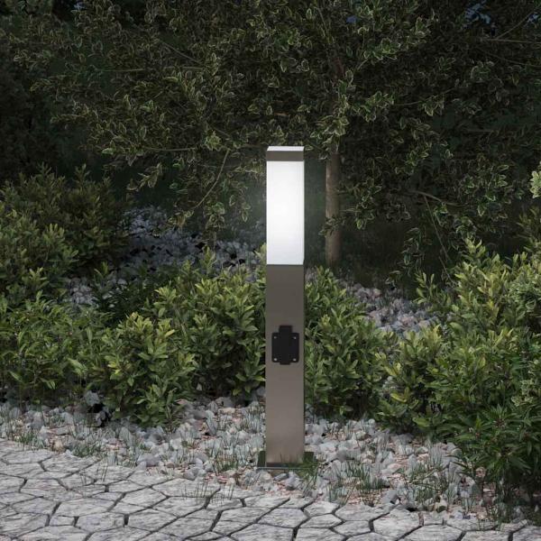 ARDEBO.de - Pollerleuchte mit Auslass 50 cm Edelstahl IP44