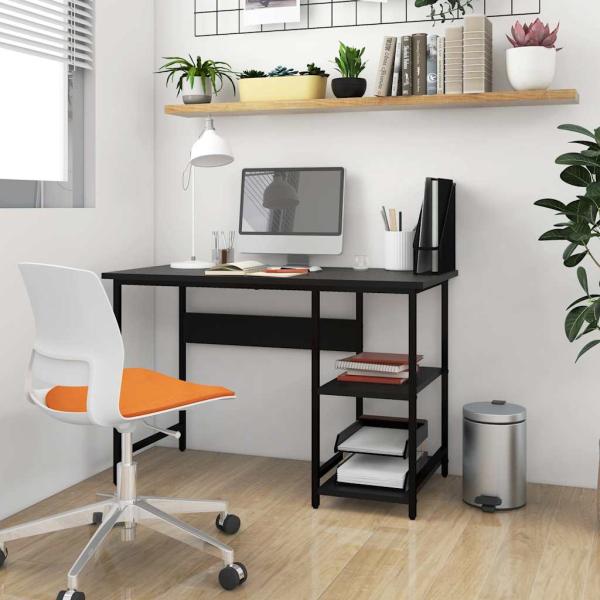 ARDEBO.de - Computertisch Schwarz 105x50x72 cm MDF und Metall