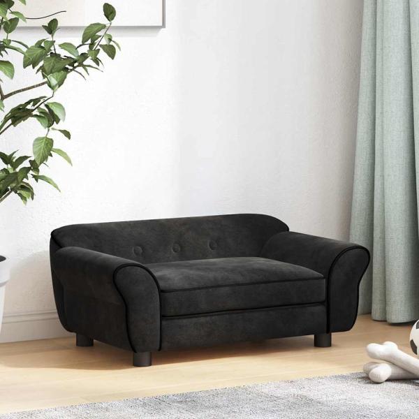 Hundesofa Schwarz 72x45x30 cm Plüsch