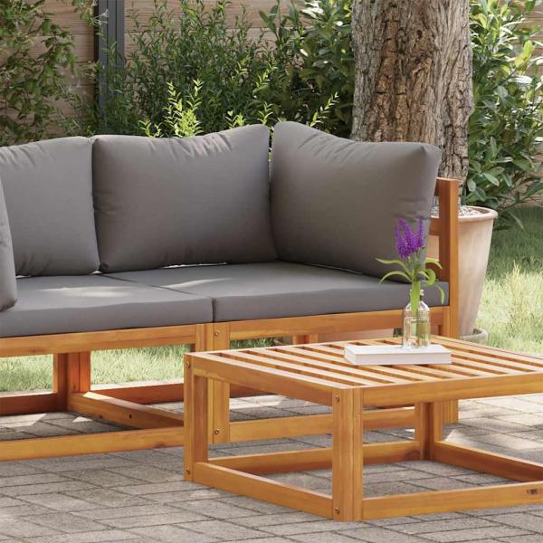 Modular-Ecksofa mit Dunkelgrauen Kissen Akazie Massivholz
