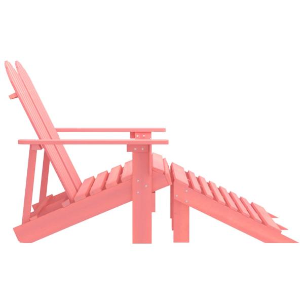 Adirondack-Gartenbank 2-Sitzer mit Fu?teil Tannenholz Rosa