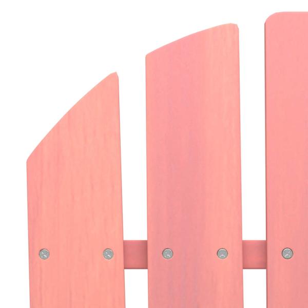 Adirondack-Gartenbank 2-Sitzer mit Fu?teil Tannenholz Rosa