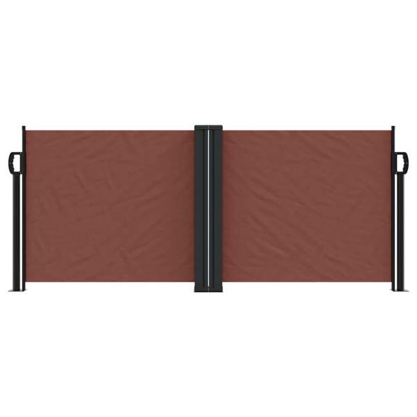 Seitenmarkise Ausziehbar Braun 100x1000 cm