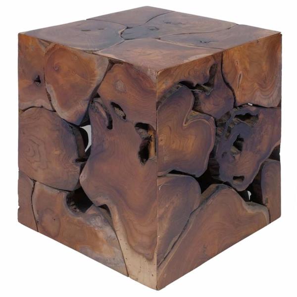 Hocker 4 Stk. Braun 40x40x45 cm Massivholz Teak