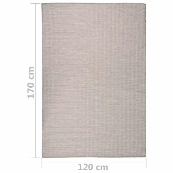 Outdoor-Teppich Flachgewebe 120x170 cm Hellgrau