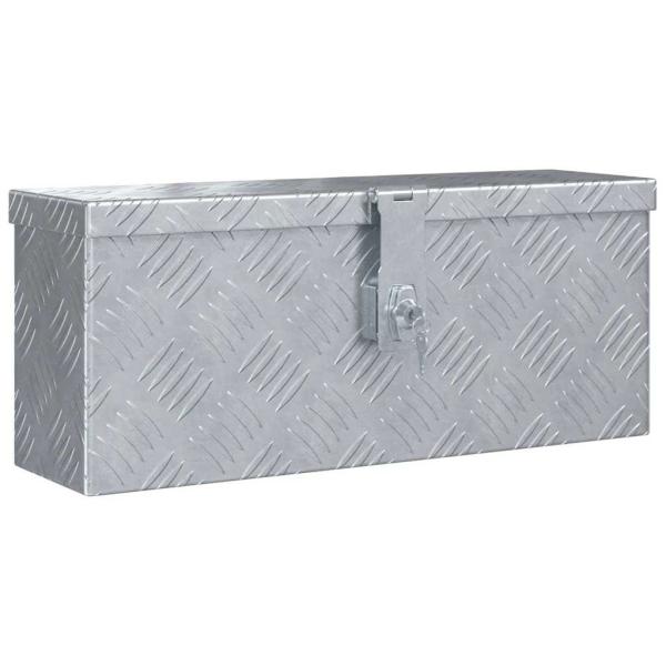 Aluminiumkiste 48,5 x 14 x 20 cm Silbern