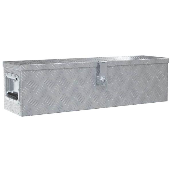 Aluminiumkiste 80,5×22×22 cm Silbern