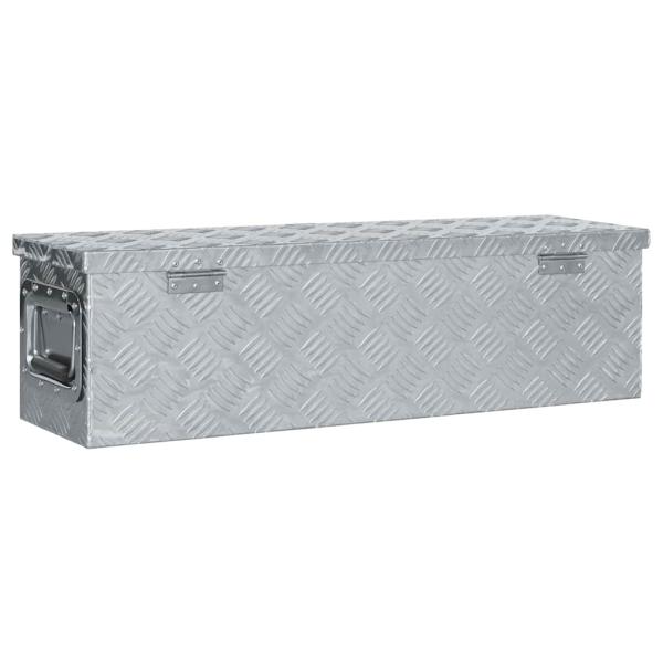 Aluminiumkiste 80,5×22×22 cm Silbern