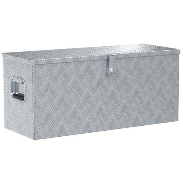 Aluminiumkiste 90,5×35×40 cm Silbern