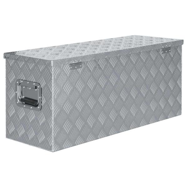 Aluminiumkiste 90,5×35×40 cm Silbern