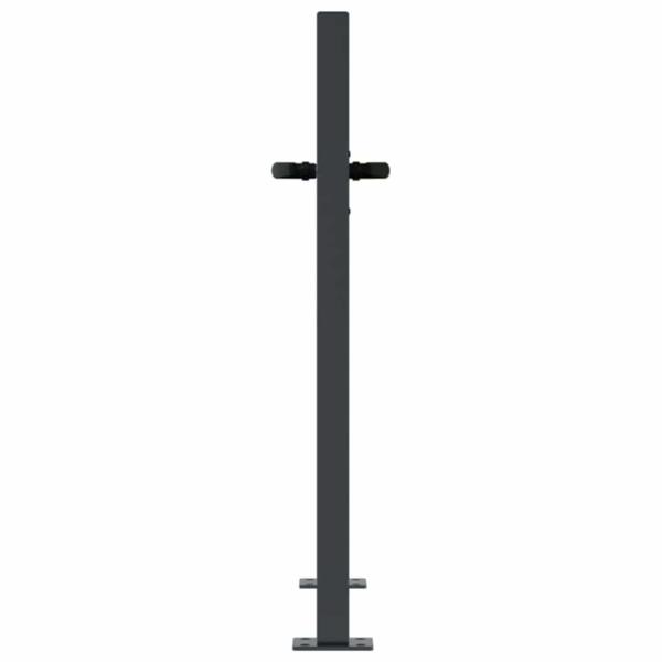 Gartentor Anthrazit 100x100 cm Stahl Gras-Design