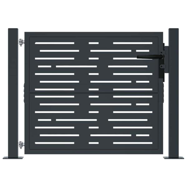 Gartentor Anthrazit 100x75 cm Stahl Quadratisches Design