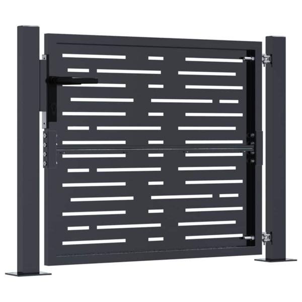 Gartentor Anthrazit 100x75 cm Stahl Quadratisches Design