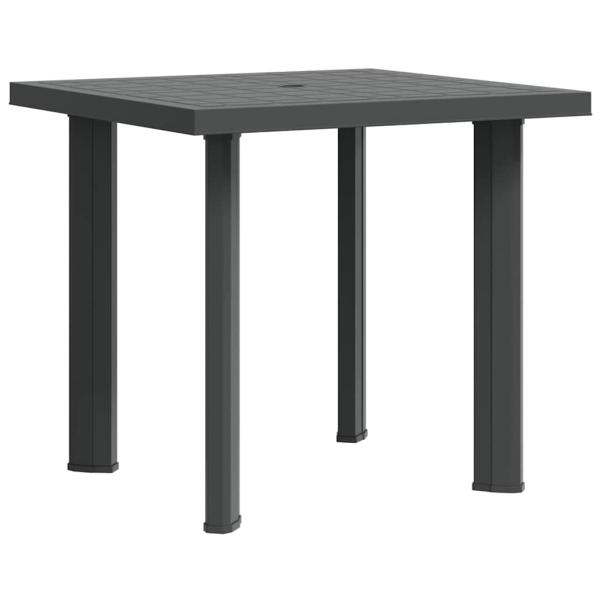 Gartentisch Anthrazit 80x75x72 cm Kunststoff