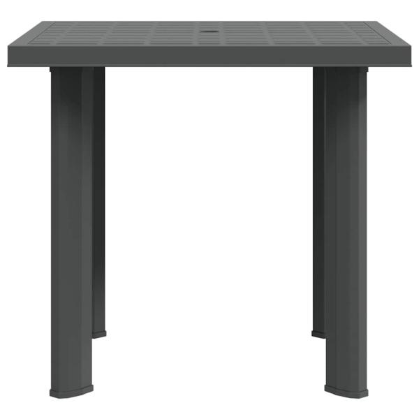 Gartentisch Anthrazit 80x75x72 cm Kunststoff