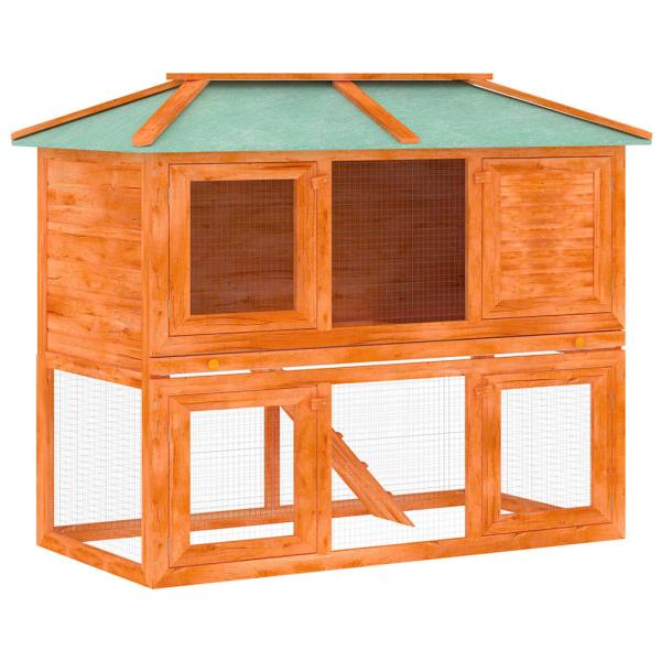 Kleintier-/Kaninchenstall 2 Etagen Holz