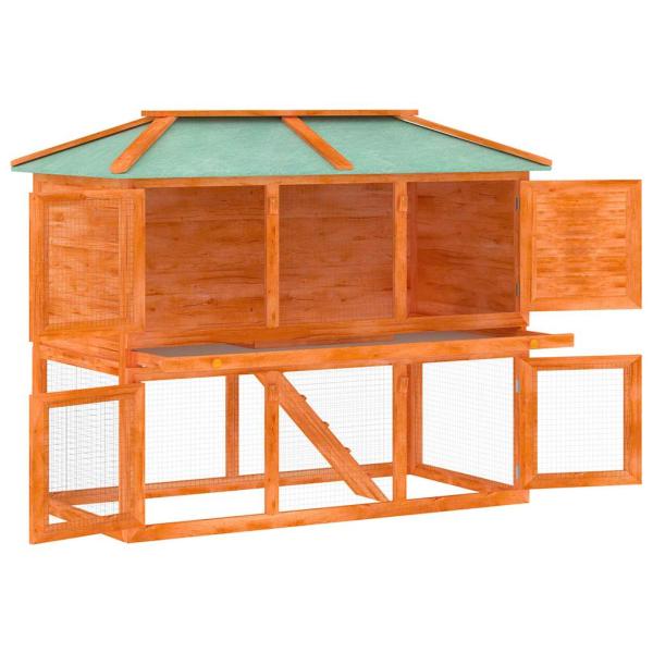 Kleintier-/Kaninchenstall 2 Etagen Holz