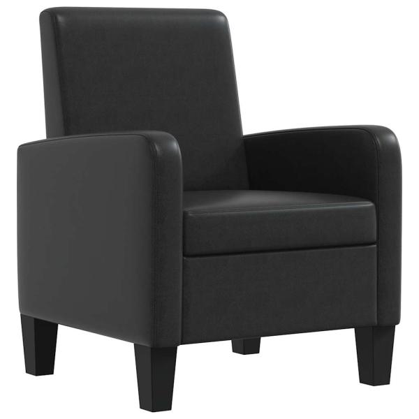 Sessel Schwarz Kunstleder