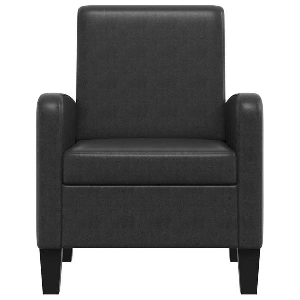 Sessel Schwarz Kunstleder