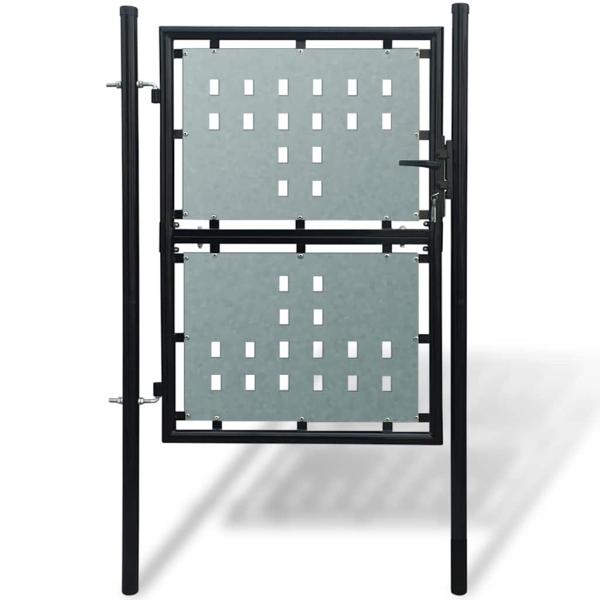 ARDEBO.de - Schwarzes Einzeltor für Zäune 100 x 150 cm