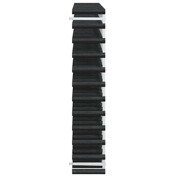 Weinregal für 120 Flaschen Schwarz Massivholz Kiefer