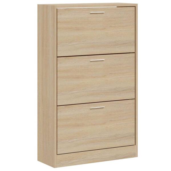 Schuhschrank Sonoma-Eiche 63x24x103 cm Holzwerkstoff