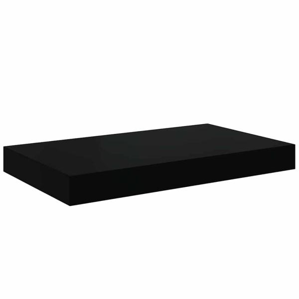 Schweberegal Hochglanz-Schwarz 40x23,5x3,8 cm MDF