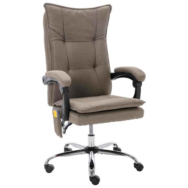 ARDEBO.de - Massage-Bürostuhl Taupe Stoff