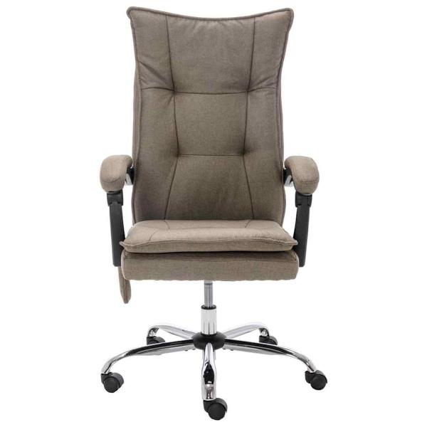 Massage-Bürostuhl Taupe Stoff