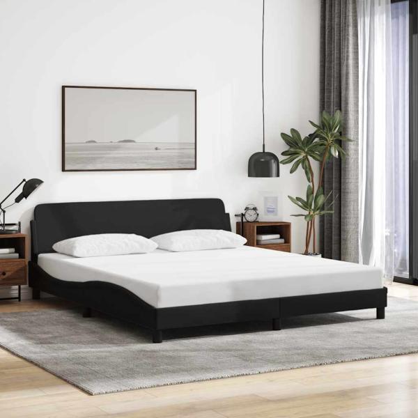 ARDEBO.de - Bettgestell Dover Schwarz 180x200 cm Stoff