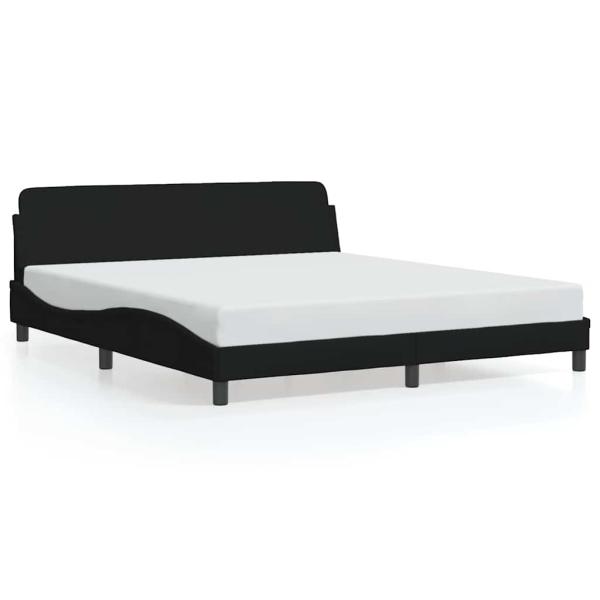 Bettgestell Dover Schwarz 180x200 cm Stoff