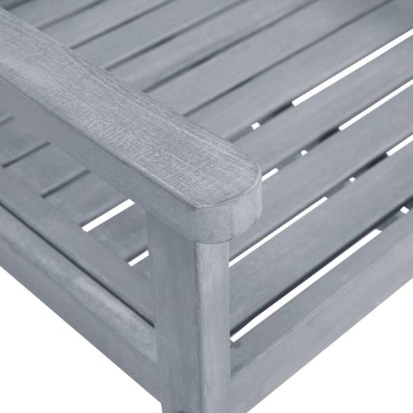 Gartenstühle 6 Stk. Massivholz Akazie Grau